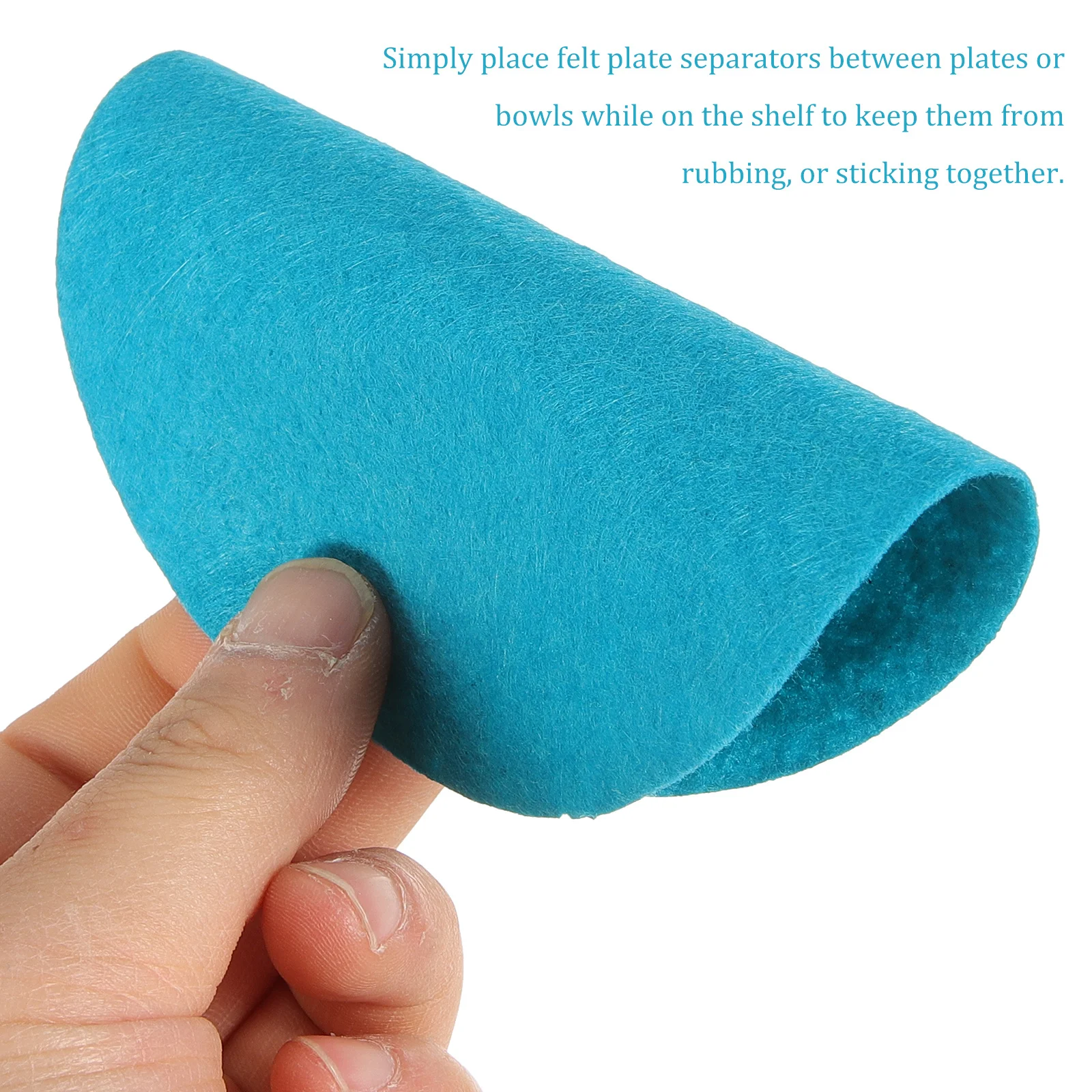 

24pcs Bowl Plate Protectors Felt Divider Pads For Dishware Storage Transport Pan Separator Kitchen Gadget Tableware Mat