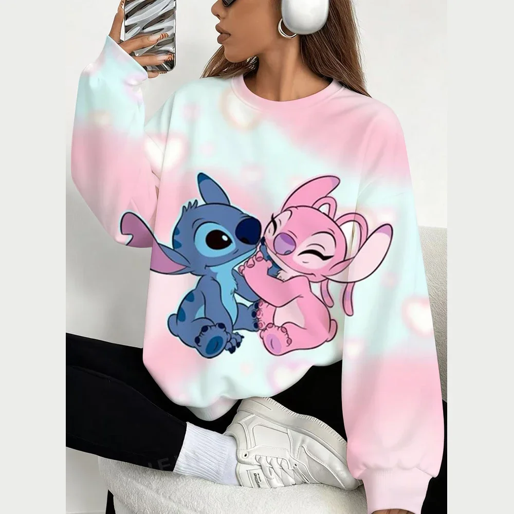 المرأة البلوز ديزني سلسلة البلوز للنساء عادية جولة الرقبة البلوز غرزة طباعة البلوز y2k الملابس النسائية