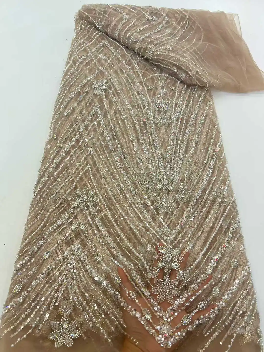 فاخر جودة عالية الترتر النيجيري الأحجار مطرز أقمشة الدانتيل 2026 الفرنسية التطريز الأفريقي أقمشة الدانتيل لخياطة الزفاف