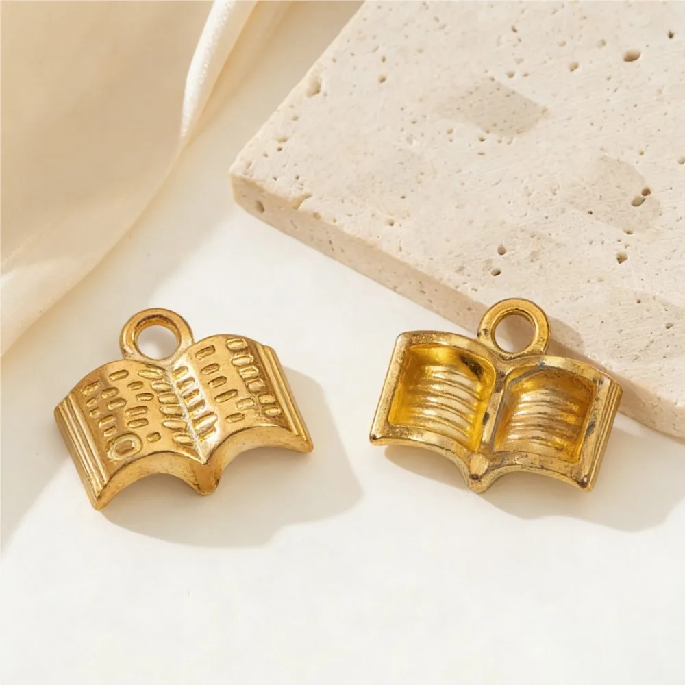 10/20/100pcs Charms Open Book 12x11mm Student Stationery Pendants For DIY Handmade Necklaces Bracelets Jewelry Making Supplies - view 6