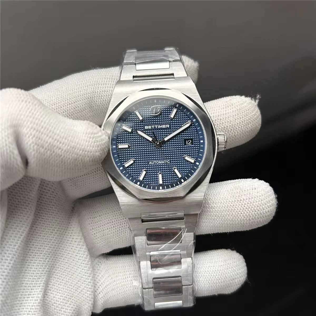 

BETTIMER Automatic Mechanical Wristwatch 40mm PT5000 Luxury Men's Watches Sapphire Stainless Steel 100m Waterproof watch B8001