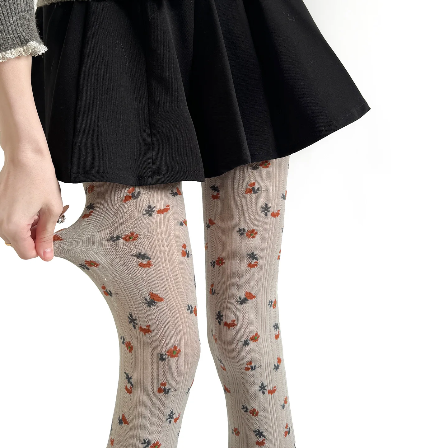 

Женские колготки с цветочным принтом, ретро-колготки с вертикальным узором, жаккардовые колготки с цветами, нижнее белье, чулки, боди-стринги, колготки