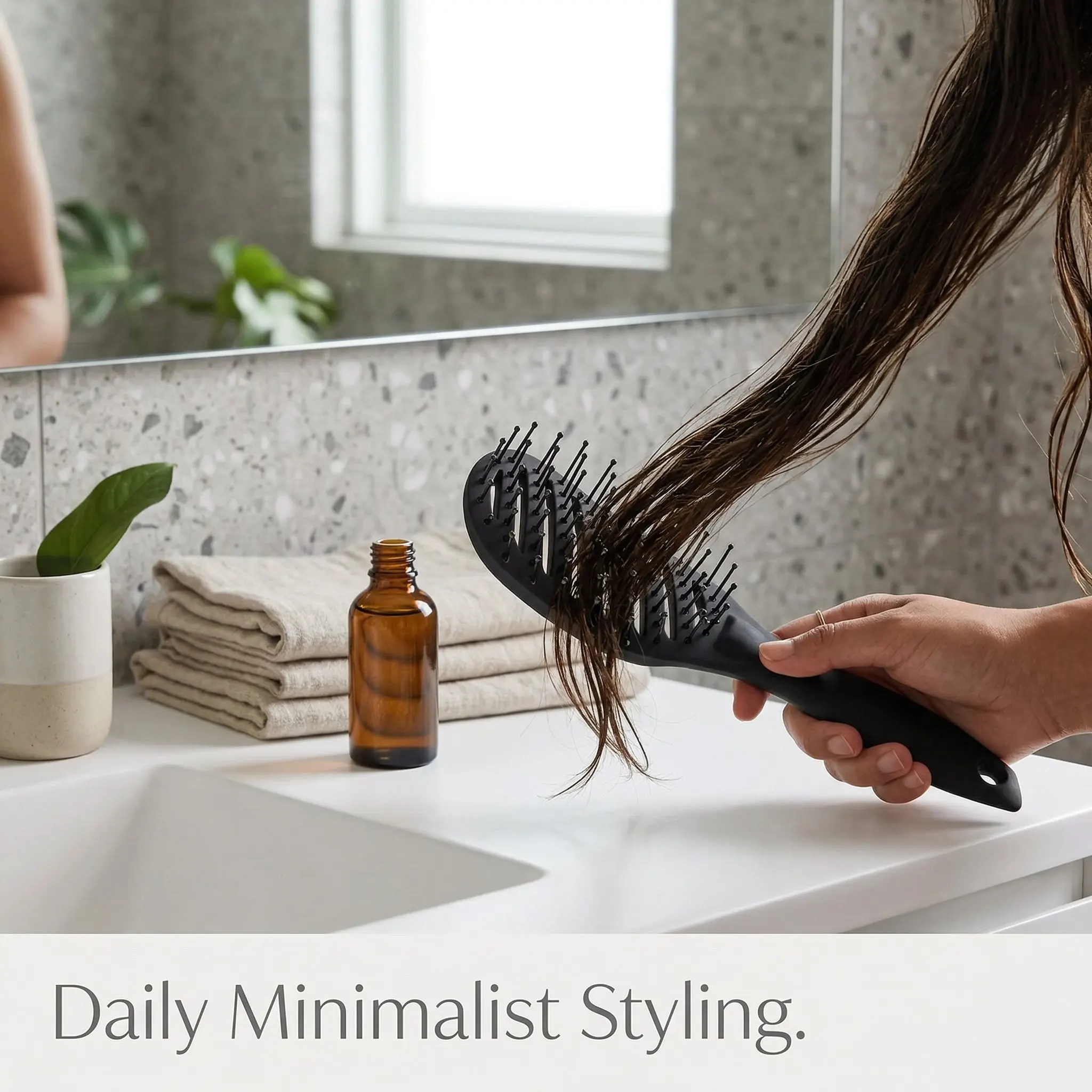 

Вентилируемая расческа-щетка 9,25 дюйма для быстрой сушки волос, с нейлоновыми щетинками и эргономичной нескользящей ручкой, унисекс