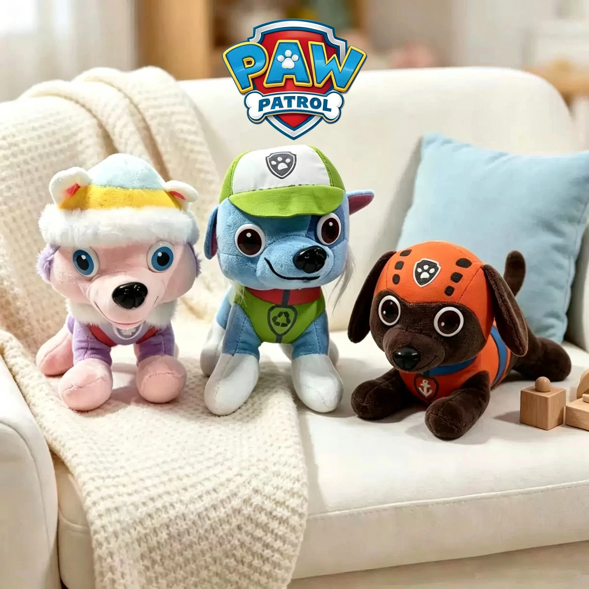 19-20CM Paw Patrol Chase Plush Doll Rock Animal Dog Cartoon Model Action Figure Toy for Christmas Gift ﻿