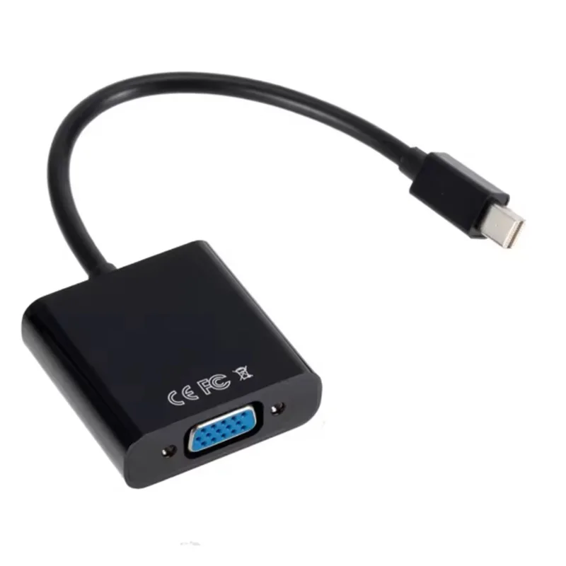Mini dp para vga fêmea conversor cabo adaptador 1080p mini displayport para vga adaptador para computador portátil projetor tv conversor