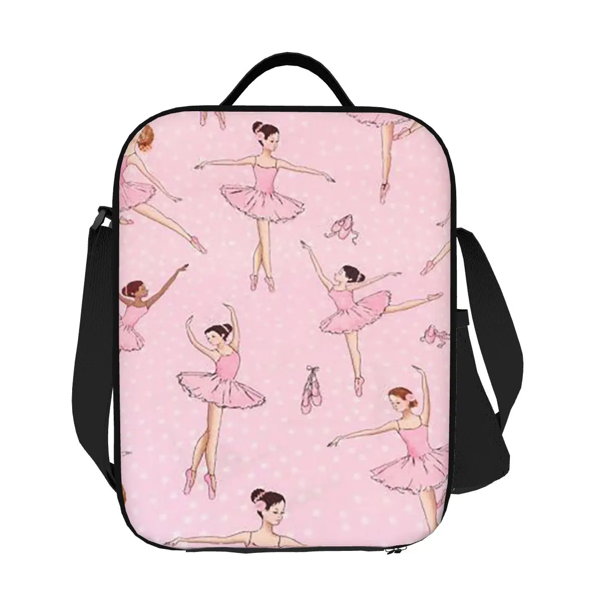 

Балетные танцы делает меня бесплатно, танцовщица балерины, сумки для обеда, изолированная коробка для бенто, портативная сумка для обеда, герметичные сумки для пикника, сумка-холодильник