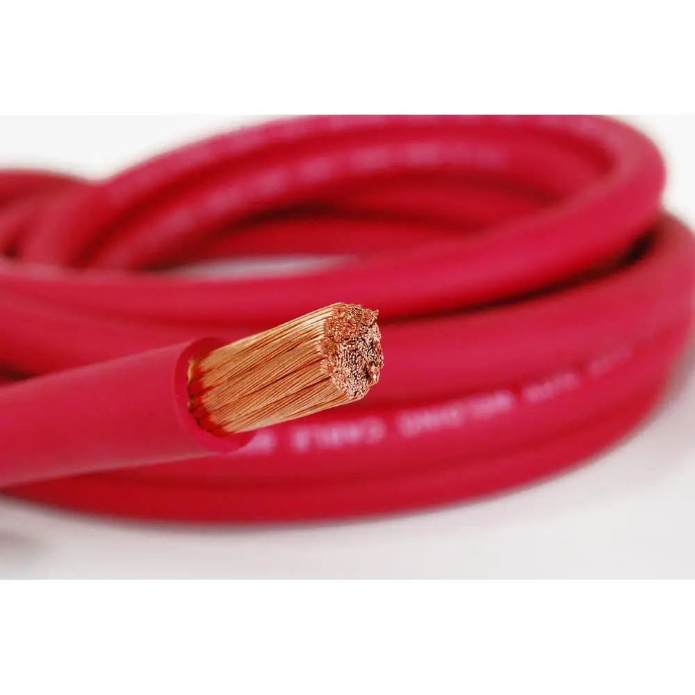 2/0 AWG Welding Lead Car Battery Cable 25 ft. Copper Wire USA Made RED High Flexibility Resistant to Cuts/Abrasion/Flame Meets