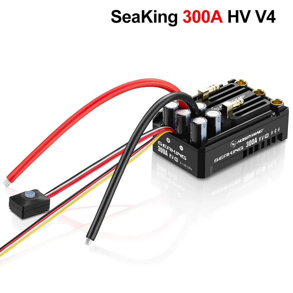 Hobbywing-防水RCクロールesc,内蔵Bluetooth,bec 6v 8.4v,140 180cm,ボートに適しています,200a 300a hv v4,lp67