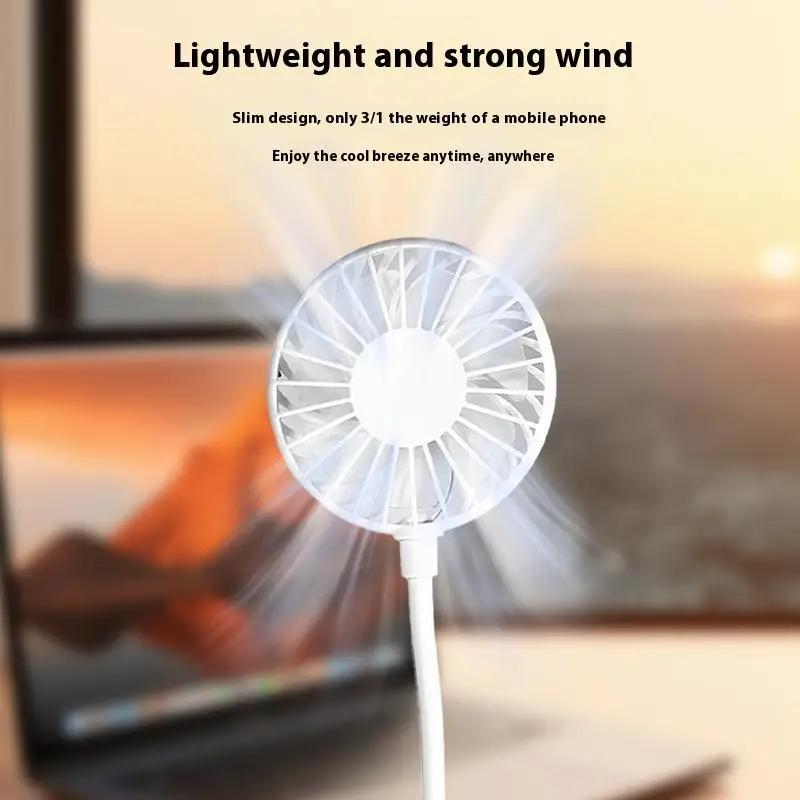 

.1 Piece Silent Cooling Power Bank Wireless Mini Play Plug Fans Summer Long USB Rechargeable Handheld Fan