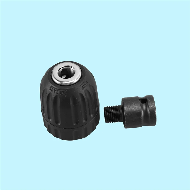 B28C-2Pcs 0.8-10Mm Precise Keyless Drill Chuck Converter 3/8Inch- 24UNF Thread Quick Change Adapter With Hex Shank Socket