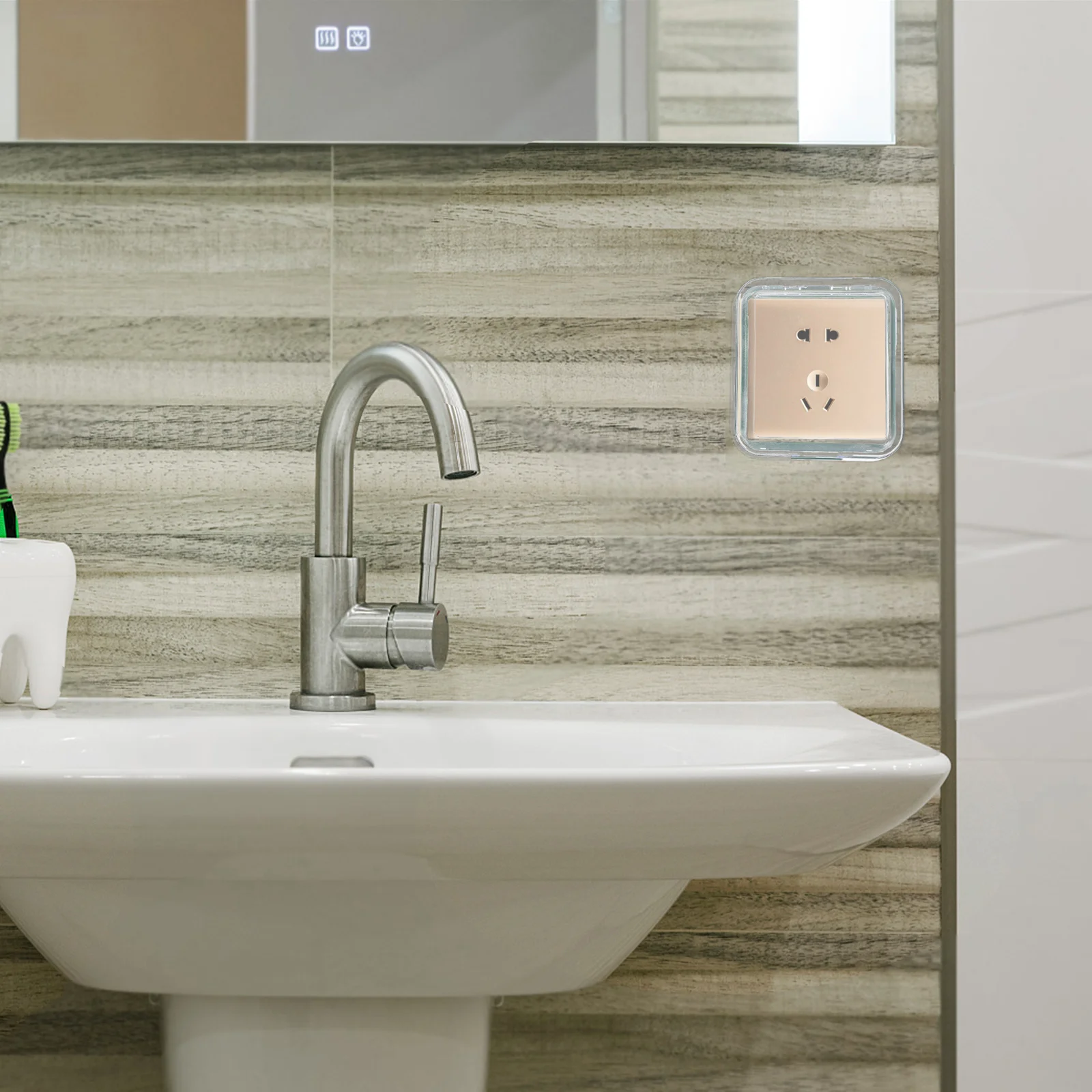 أغطية مخرج مقاومة للأطفال، واقيات قابس أمان مقاومة للماء، سهلة التركيب للمنزل والمكتب، مقبس الحائط، غطاء المطر المقاوم للأطفال #2