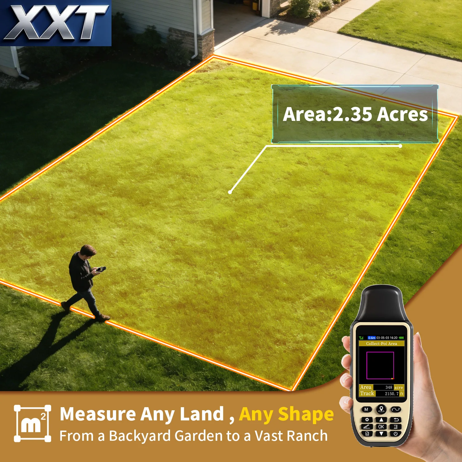 XXT Handheld GPS Land Area Meter ZL660 3.2-inch Color Screen Coordinate Storage Land Surveying Device view 5