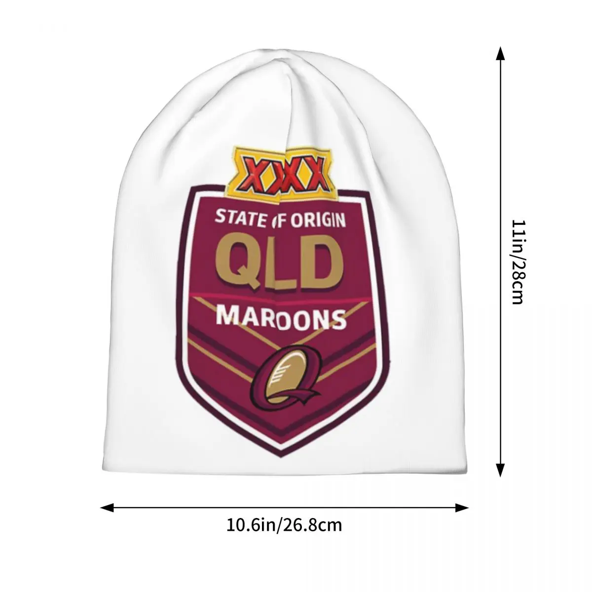 Exelent Queensland Maroons Design Warm Knitted Cap Hip Hop Bonnet Hat Autumn Winter Outdoor Beanies Hats for Men Women Adult