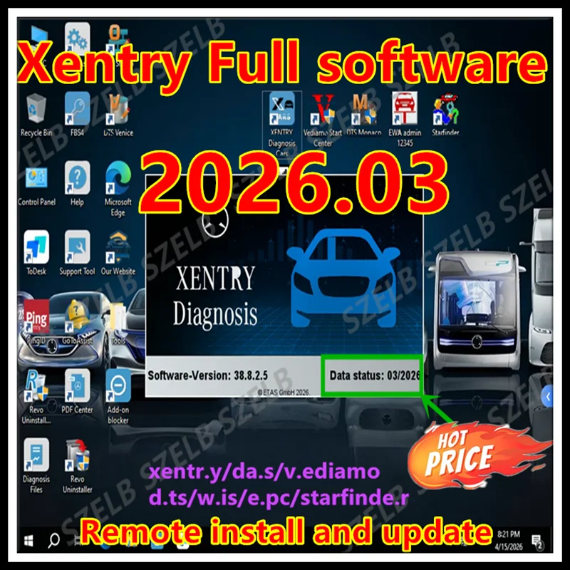 Image of Neueste 2026.03 Xentry Software Ferninstallation und Aktivierung DT.S WI.S EP.C Vedamo für Auto-Diagnosegerät MB STAR SD C6 Openport