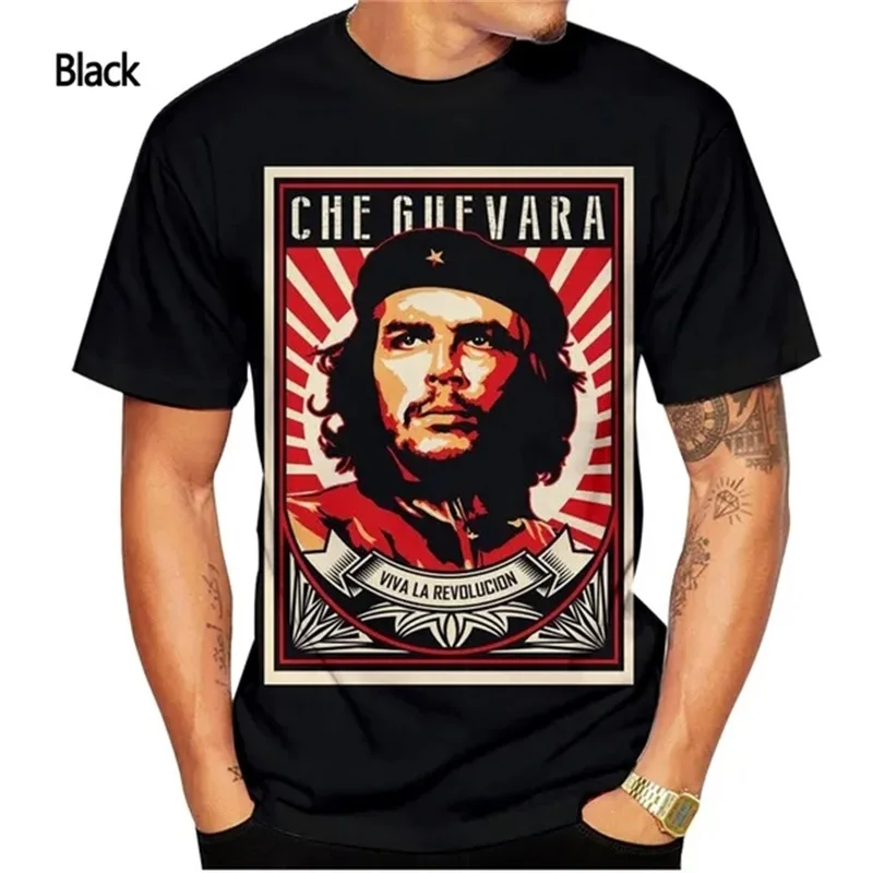 Che Guevara T-Shirt Men 3D-printed Summer Casual Short Sleeve Plus Size Tee Top Full Print Men T Shirts Streetwear Ropa Hombre