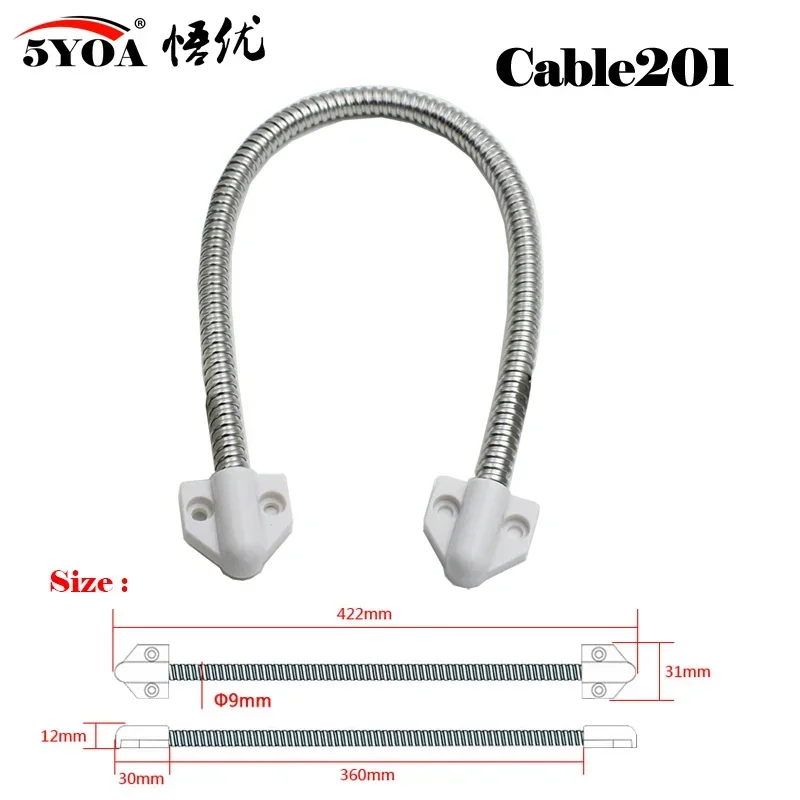 5YOA Stainless Steel Door Exposed Mounting Protection Loop Electric Cable Line for Control Lock Installation