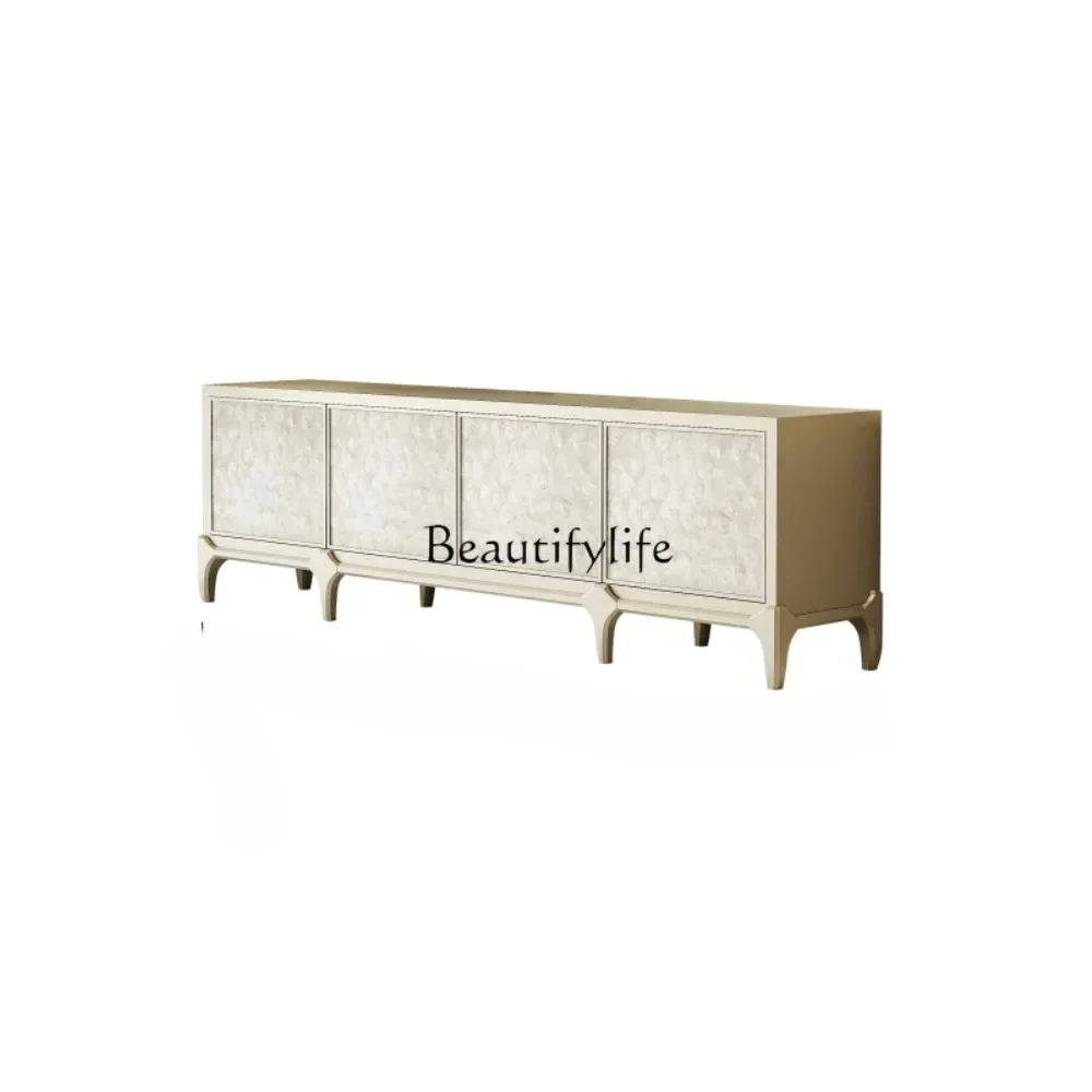 

ld 38ld 38 American shell solid wood TV cabinet American light luxury home living room floor TV cabinet