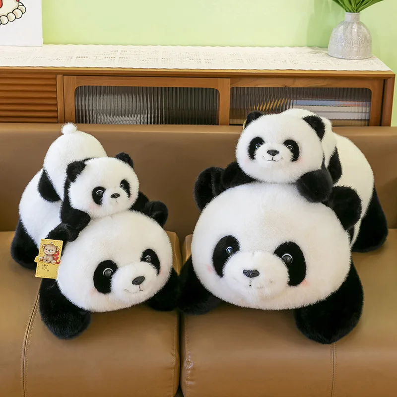 40cm-60cm Giant Panda Plush Toys Soft Sleep Pillow Cartoon Animal Bear Stuffed Baby Doll Classic Kids Birthday Christmas Gifts