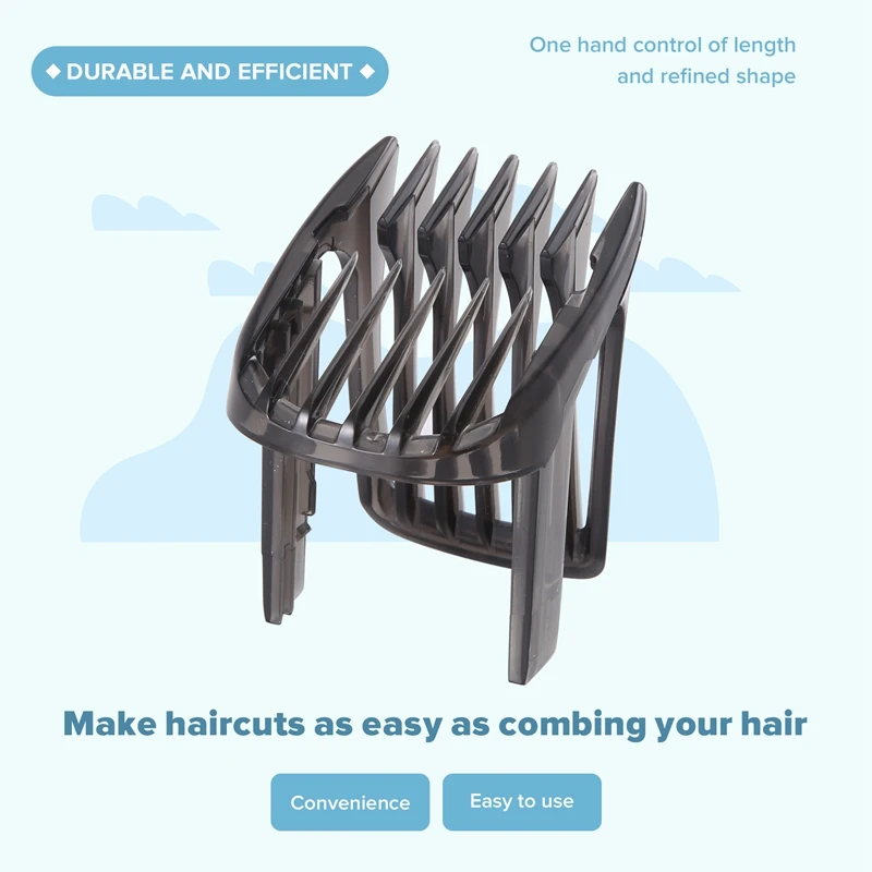 per tagliacapelli HC3400 HC3410 HC3420 HC3422 HC3426 HC5410 HC5440 HC5447 HC5450/7452 Pettine di fissaggio Nero-A09G