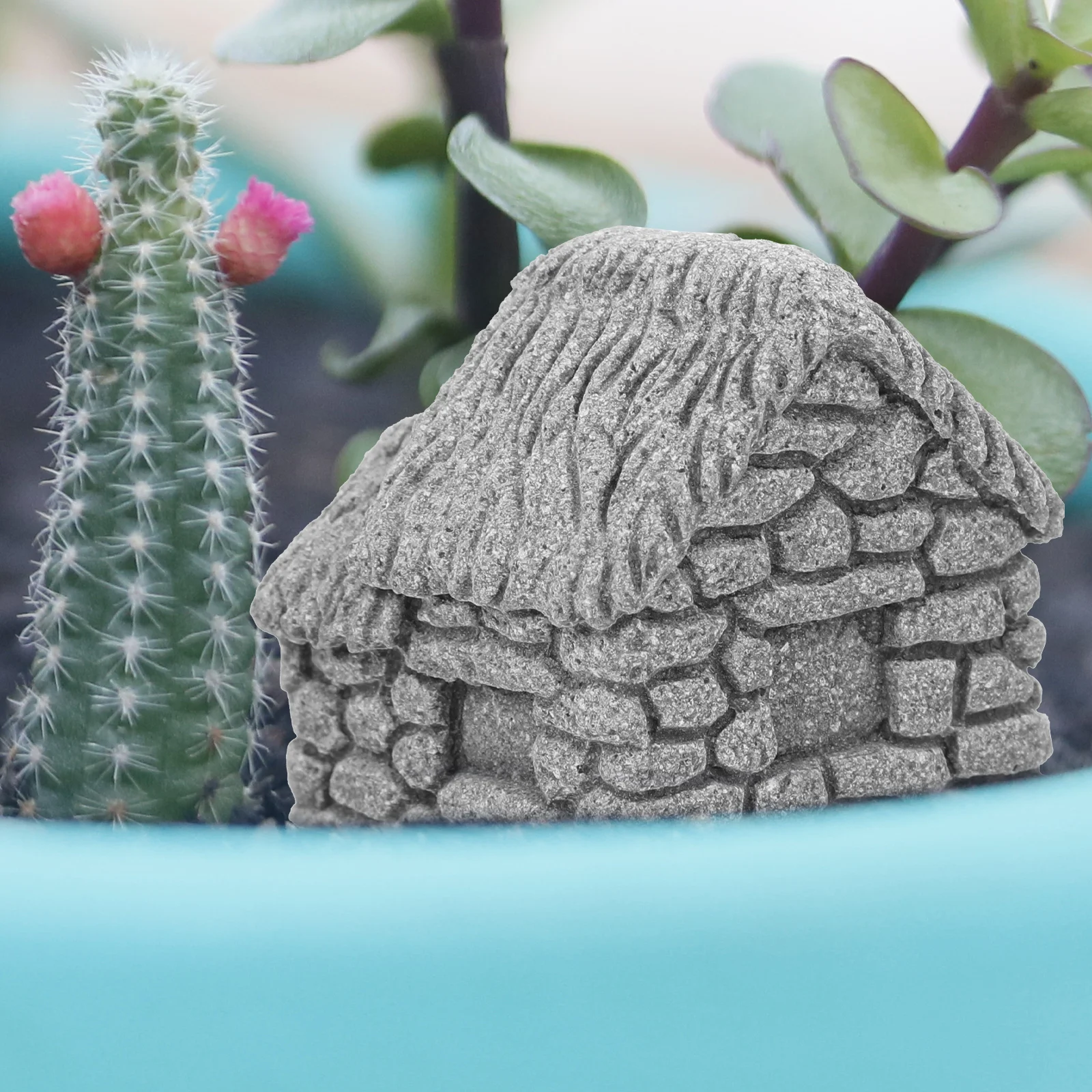 

3pcs Vintage Small Chinese House Adornment Bonsai Landscape Ornament Garden Decor Micro Landscaping Craft