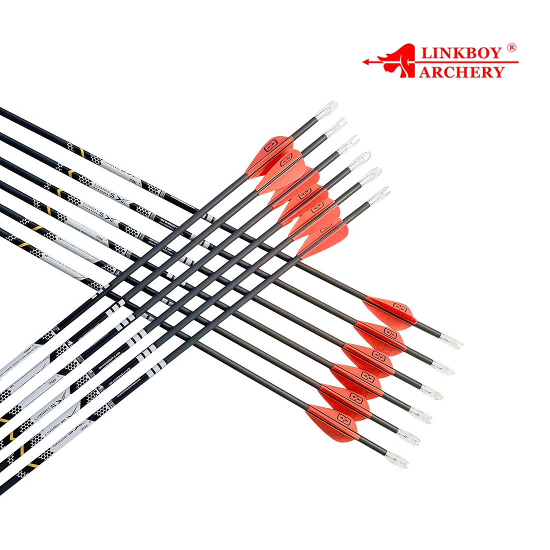 12PCS 40T X10 Carbon 32 Inches Arrows Imported Feather 1.75inch Spine600 ID 3.2mm +/-0.001 Inner-type 120gr Tips