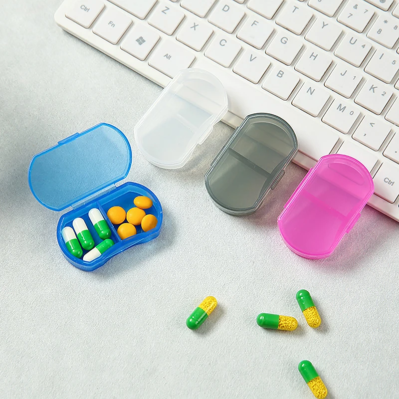 Pill Box Mini Pill Case 2/3 Grids Tablet Pill Organizer Case Dispenser Travel Tablet Holder Container Medicine Drug Storage Box