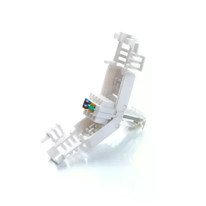 No Crimp Ethernet Cable Tool-less Crystal Head Plug CAT6 RJ45 Connector