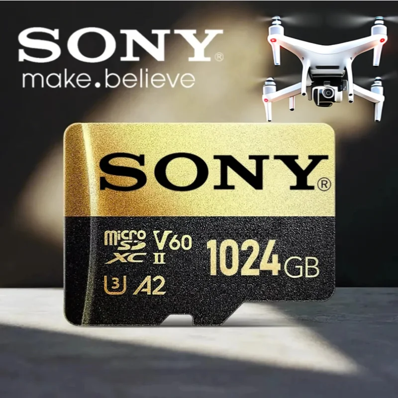 SONY Micro SD Card High Speed SD Memory Card 128GB 256GB 1024GB 512GB 64GB 32GBMicroSD U3 A2 TF Flash Card forXiaomi Camera PC