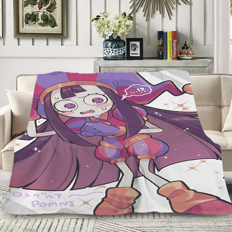 King Size Blanket T-Digital Circuss Fluffy Soft Blankets Microfiber Bedding Warm Knee Bed Fleece Camping Custom Decorative Anime