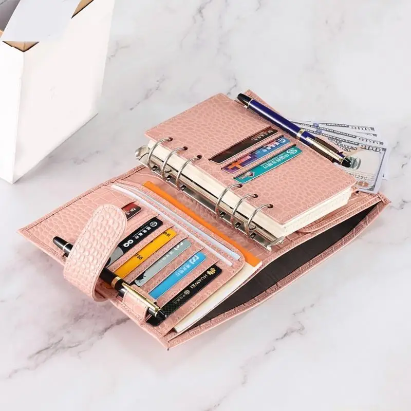 Leather Binder Journal Refillable Binder Notebook With Unlined Dotted Lined Page