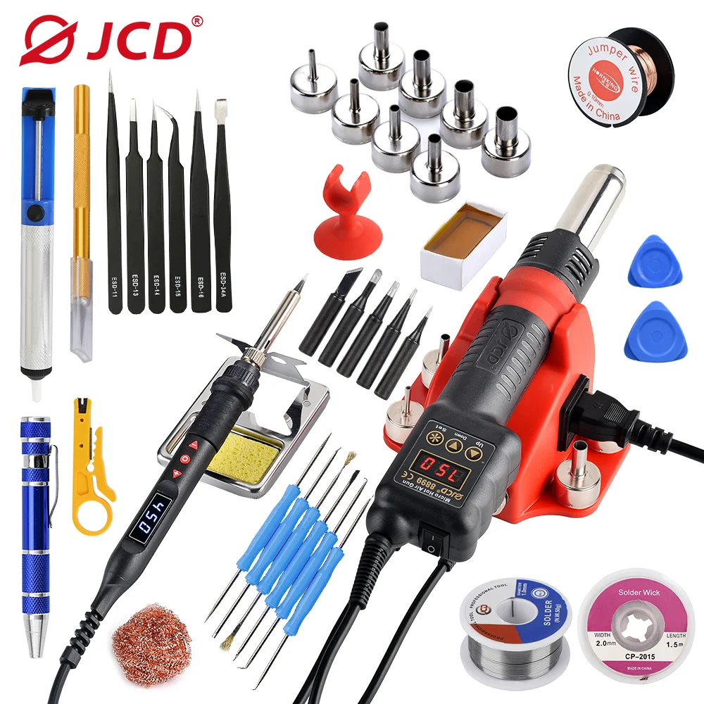 

JCD 8899 750W Micro Hot Air Gun LCD Display Rework Soldering Station Portable Heat Gun Temperature Adjustable BGA Welding Tools