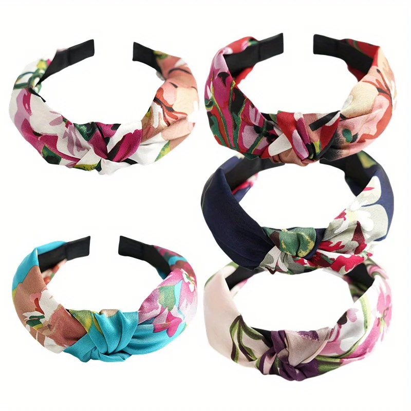 

Fashion Floral Polka Dot Headband for Women, Chic Daily Use Hair Accessories for Girls