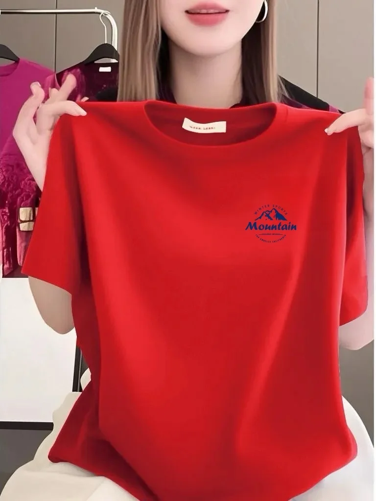 

Polyester Fiber Heart Patterned Overhead Single Piece Regular Style Women's Clothing for Middle-Aged And Elderly Spring Autum...