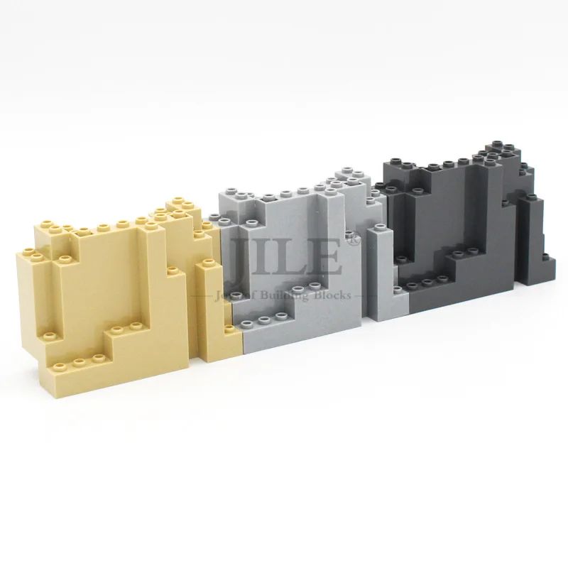 Moc Rock Panel 4x10x6 Rectangular 6082 DIY City Street View Bulk Building Blocks Bricks Set Compatible with Mountain Garden Toys