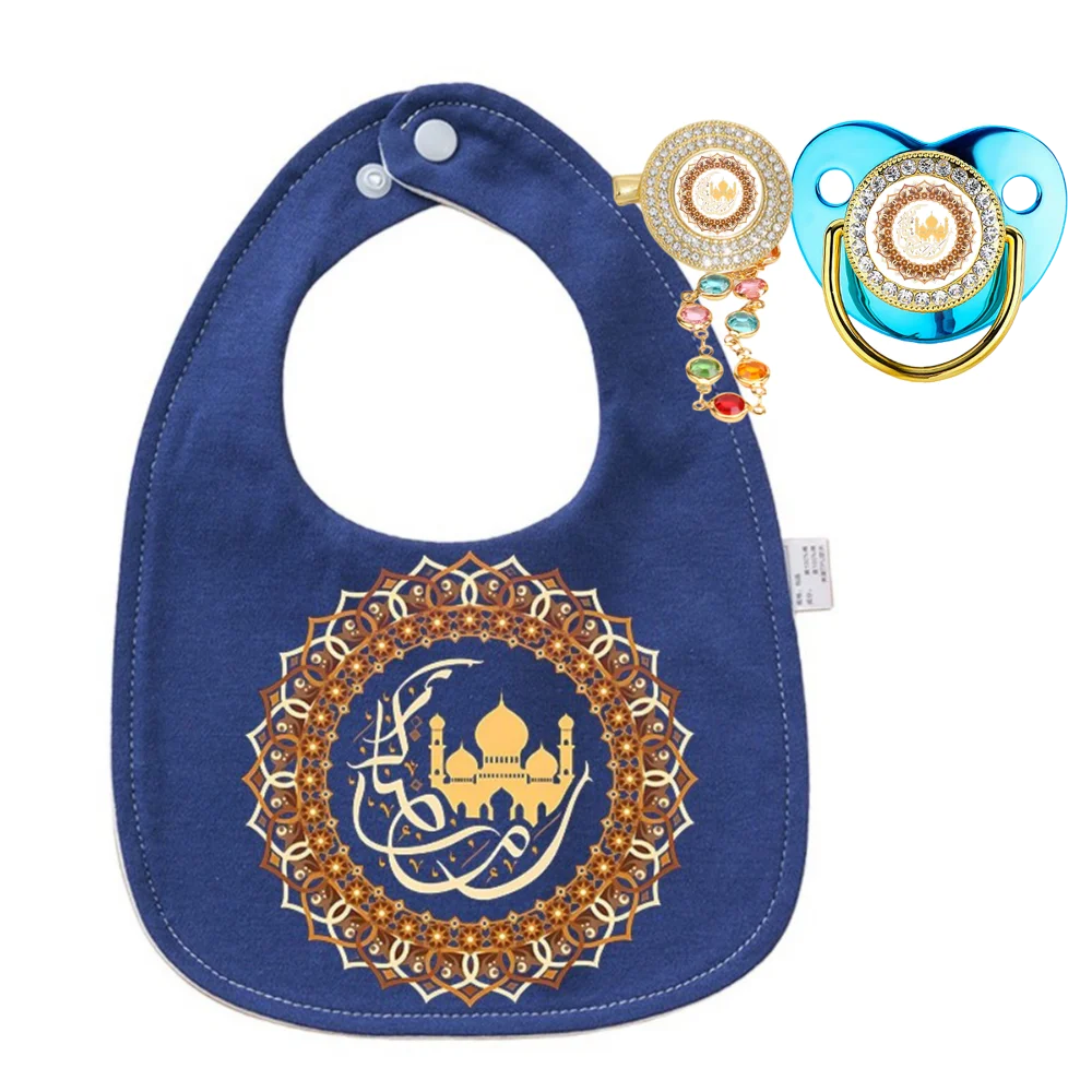 Premium Infant Supplies Muslim Pattern Saliva Towel Firm Pacifier Clip Comfort Newborn Pacifier Soft  Ideal Present For Newborn
