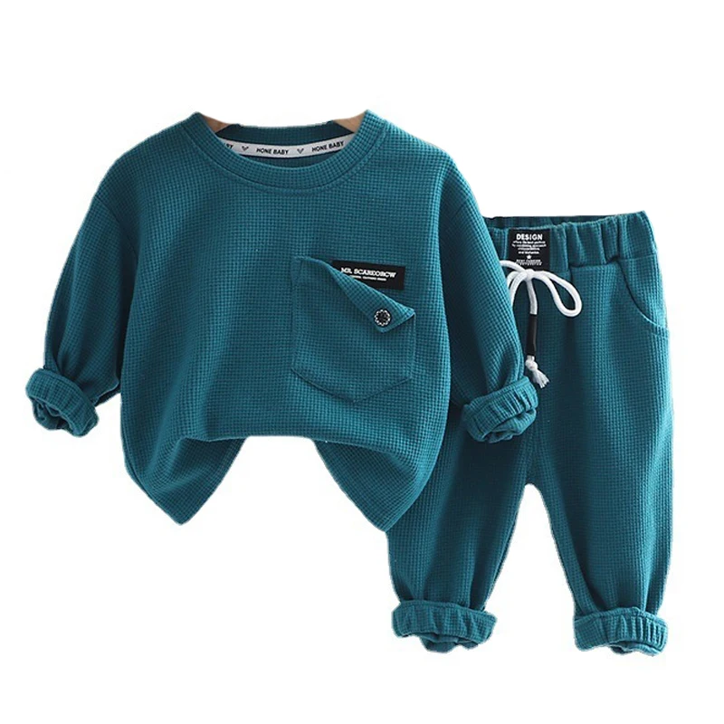 

Spring Autumn Clothing Set 0-6 Years Old Boys Fashion Letter Casual Sports Shirt Tops +Pants 2023 Beibei New children's garments