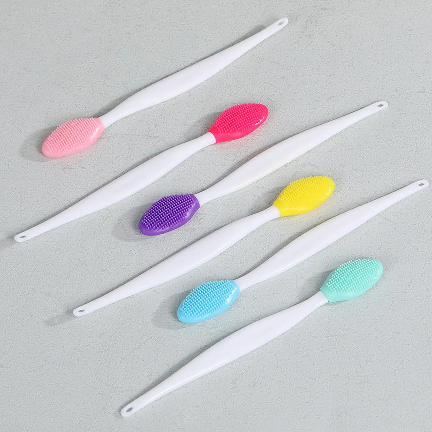 12 Stuks Siliconen Lip Scrub Peeling Borstel Set Lip Peeling Tool & Neus Porie Cleanser Zachte Comedondrukker Porie scrubber