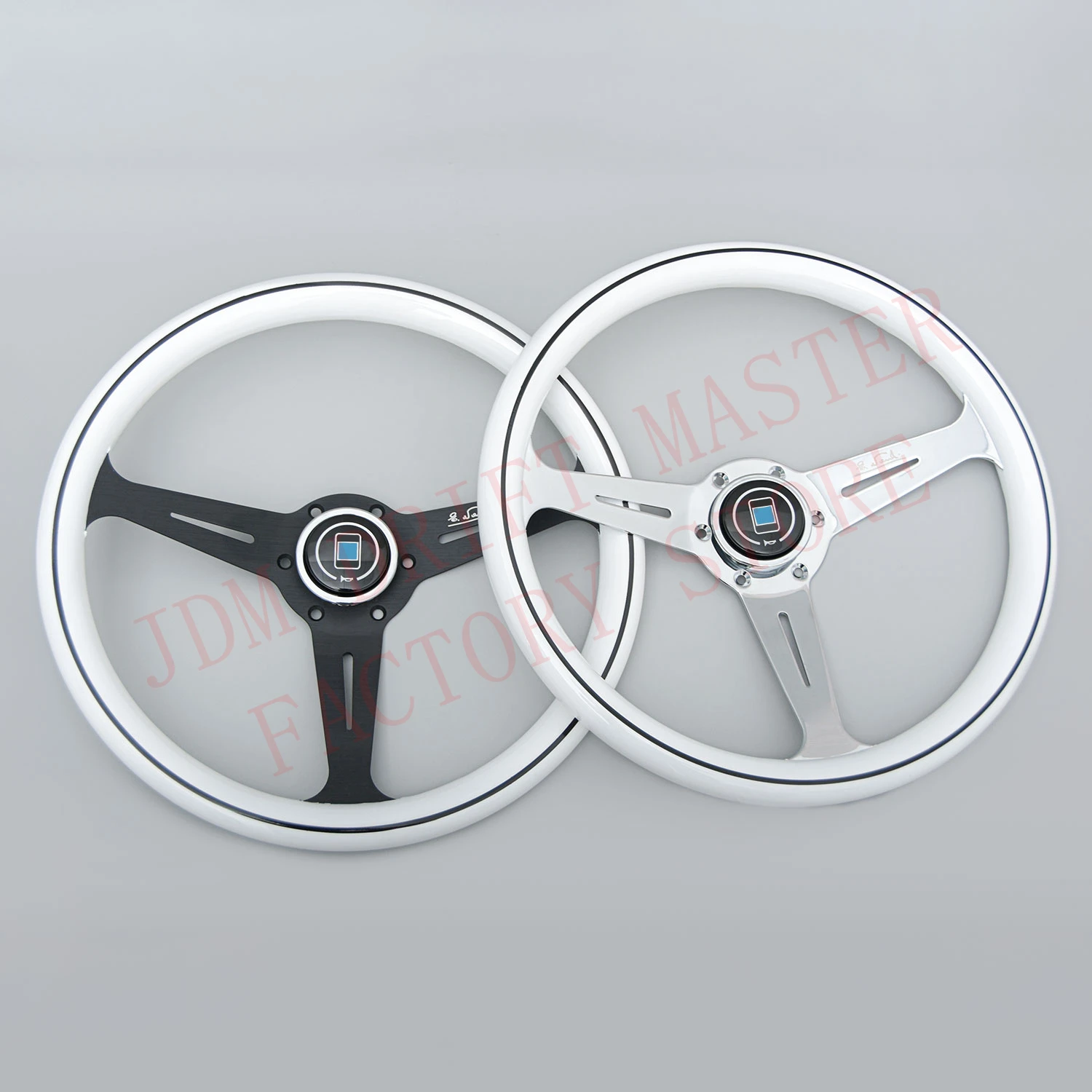 14Inch 358mm JDM White Nardi Sport Steering Wheel Universal Sim Racing Nardy Steering Wheel Car Accessories