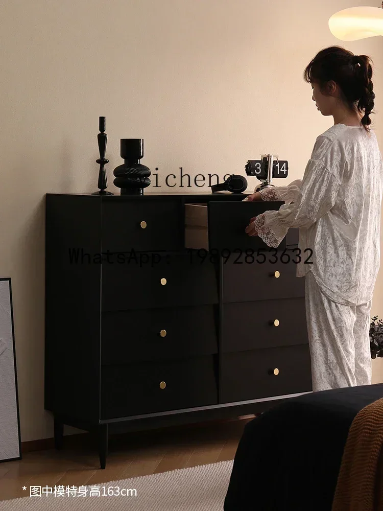 

b2 Solid Wood Chest of Drawers Simple Modern Living Room Bedroom Locker Large Capacity Storage Cabinet
