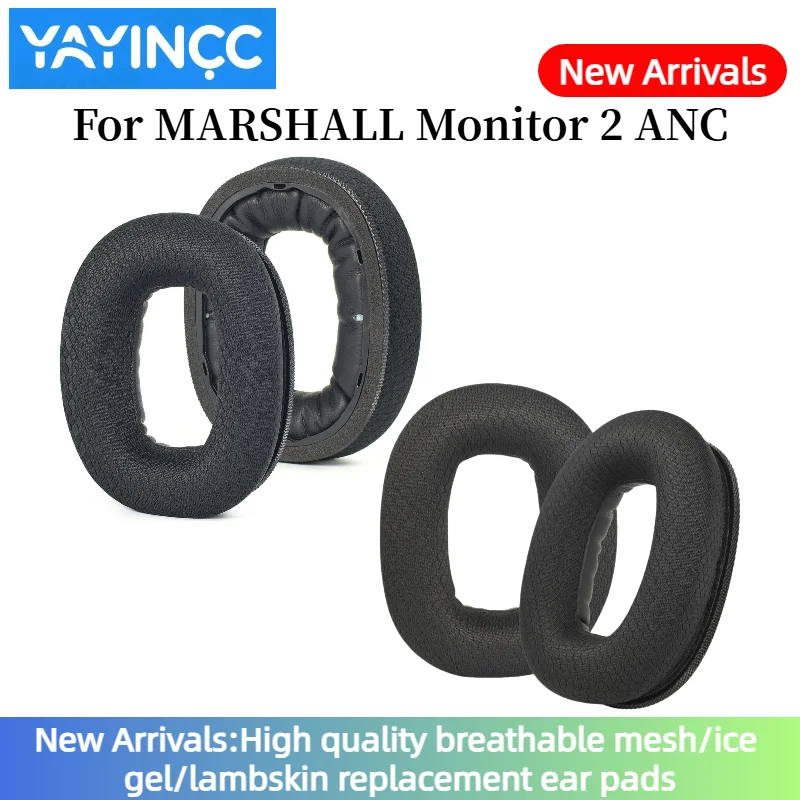 

YAYINCC Soft Foam Breathable mesh fabric Ear Pads With buckle For MARSHALL Monitor 2 ANC Headset Earmuffs Repairing Parts