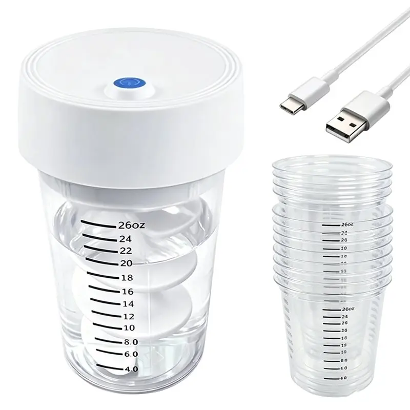 AB66-Epoxy Resin Mixer Plug-In For DIY Crafts, Silicone Molds, And Jewelry With 10Pcs Measuring Cups