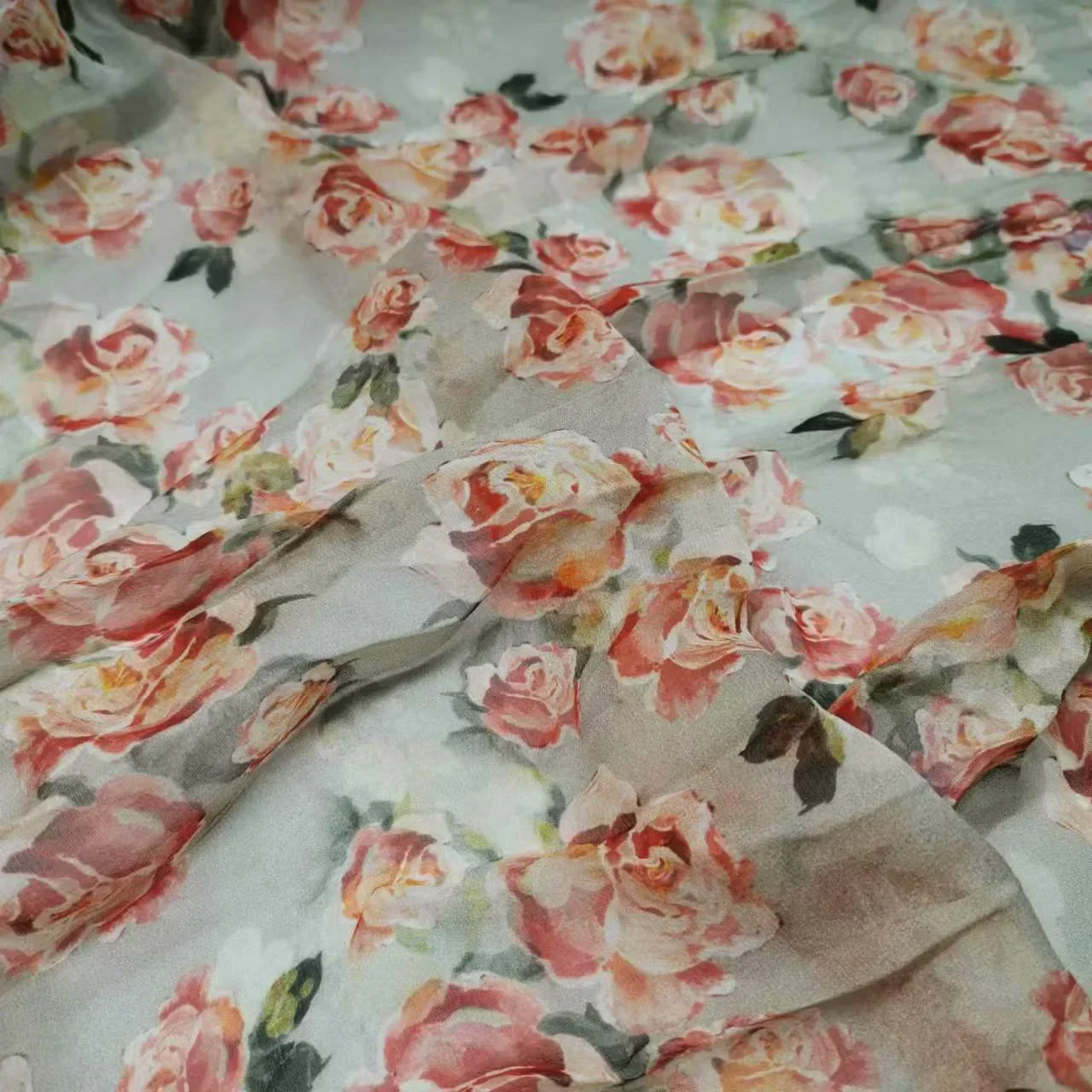 Silk Chiffon Pure Silk Rose Fabric 2 meters