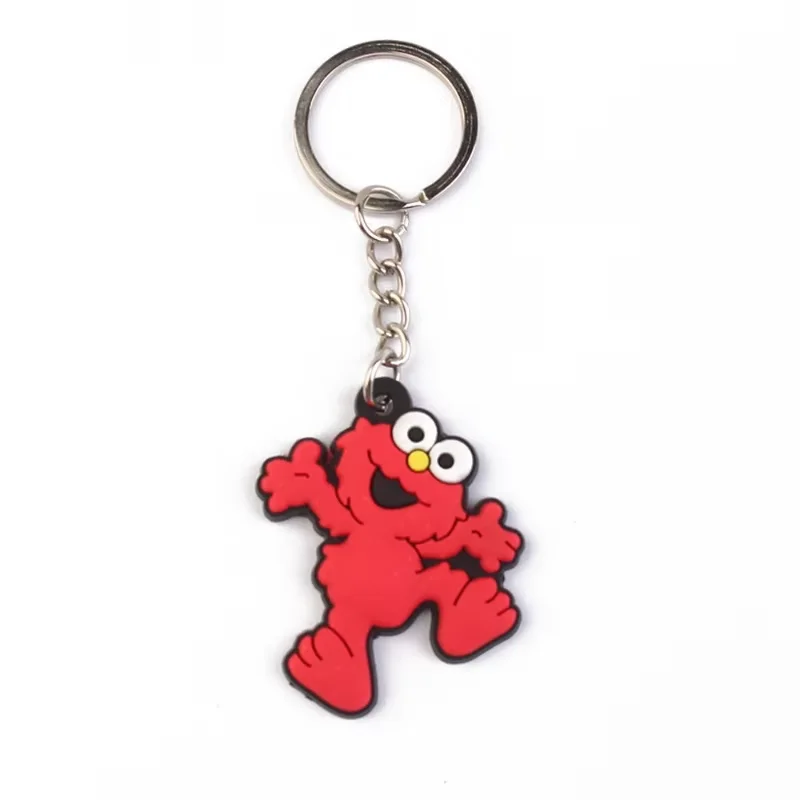 6pcs  Mixed The Sesame Street Keychain Soft PVC Keyring for Kids Party Gift
