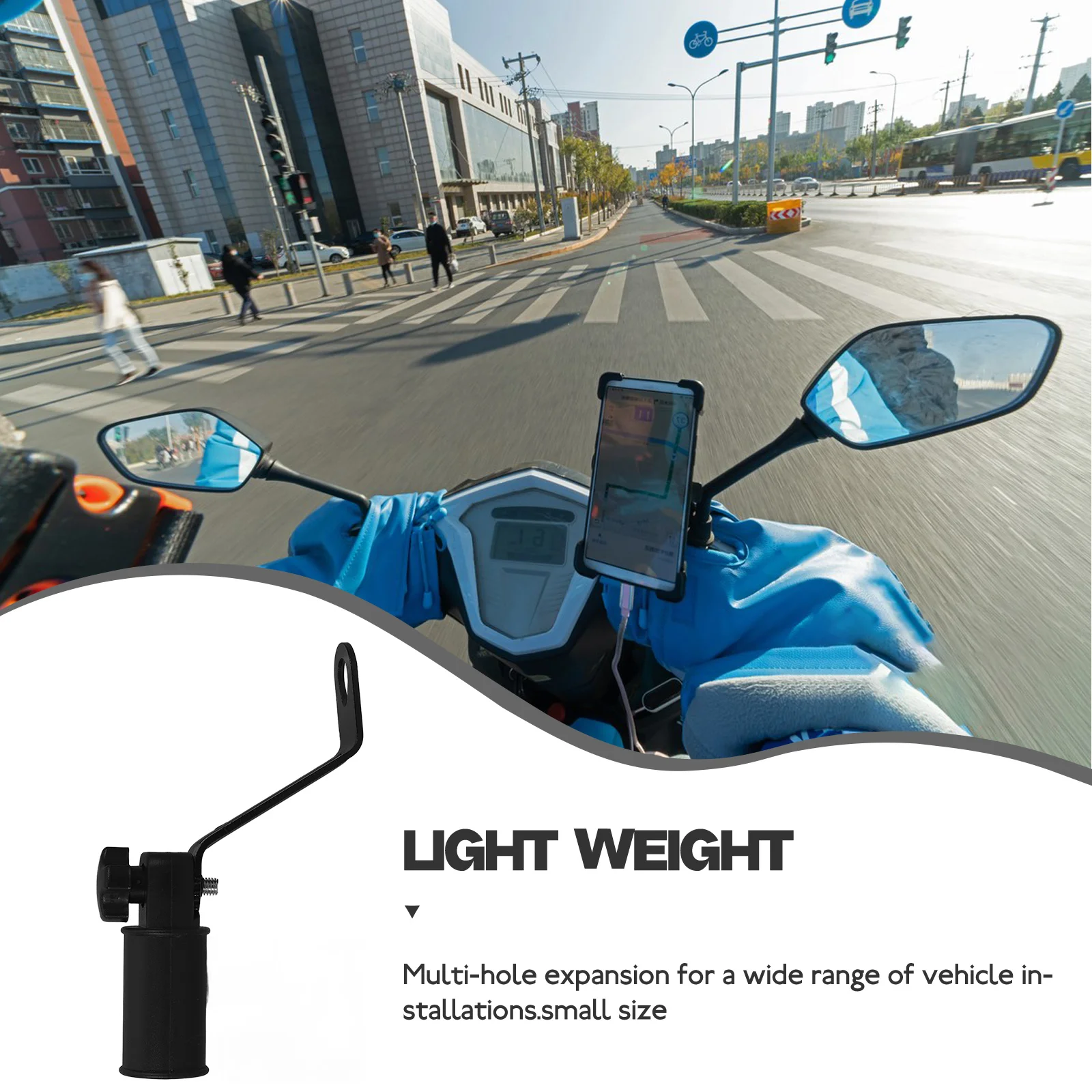 

2Pcs Headlight ExpansionBracket Motorcycle Adapter Handlebar PhoneHolder SmallSize Lightweight
