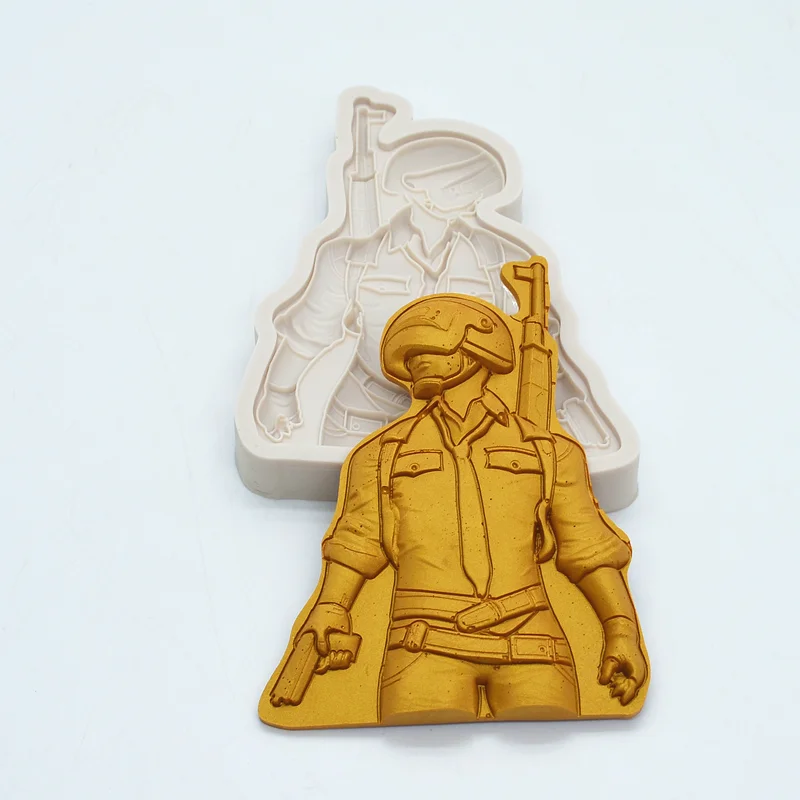 Silicone Mold War Soldier Kitchen Resin Baking Tools For DIY Pastry Cake Hat Fondant Moulds Dessert Chocolate Lace Decoration