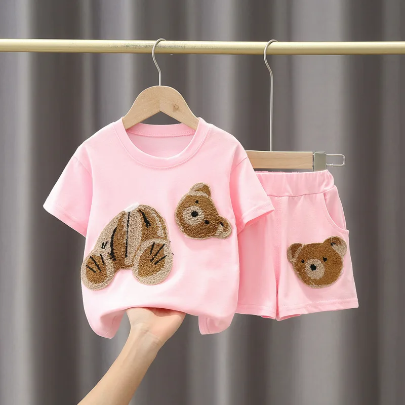 New Summer Baby Girls Clothes Suit Children Boys Cartoon T-Shirt Shorts 2Pcs/Sets Toddler Casual Costume Infant Kids Tracksuits