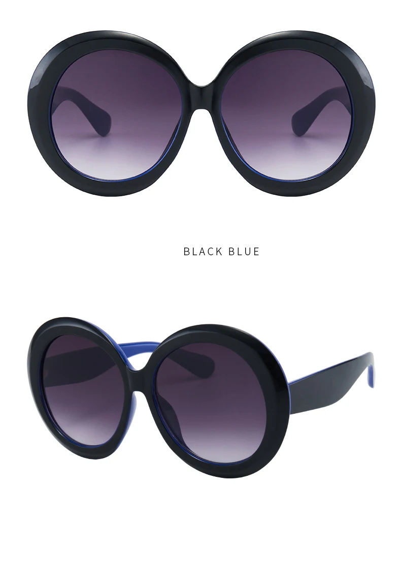 Retro große runde Rahmen Sonnenbrille Dame übergroße modische Street View Sonnenbrille Beach Resort Sonnenbrille – Detail 8
