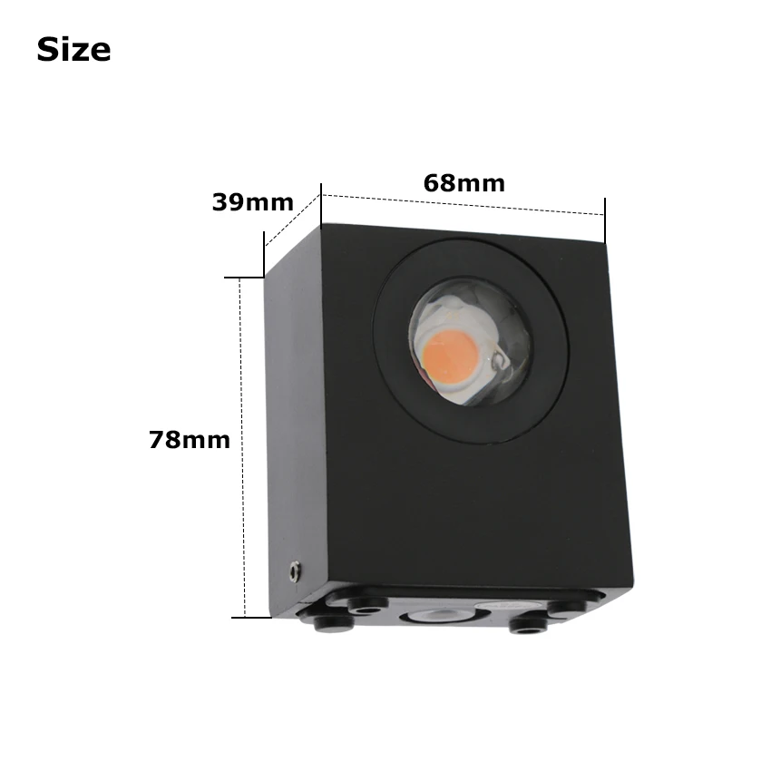 Lampada da parete impermeabile per esterni/interni a LED da 6 W per illuminazione decorativa da giardino, portico, soggiorno, corridoio dell'hotel e camera da letto