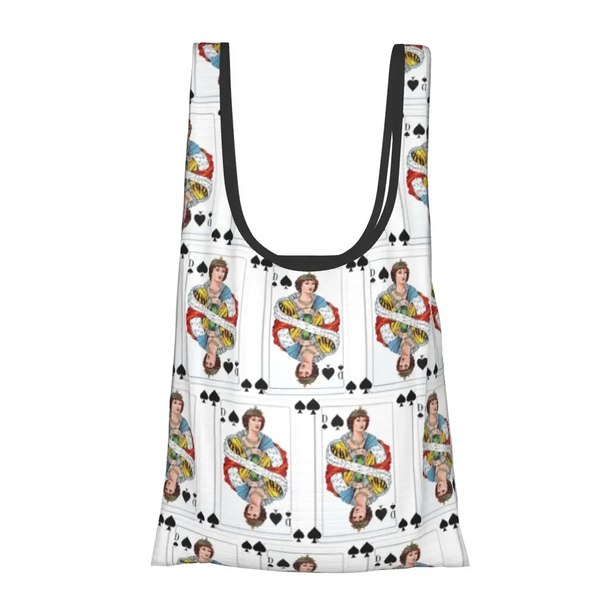Spades Queen Portable Tote Shopping Bags Large Capacity Shopper Bag Groceries Handbag Shoulder Bag