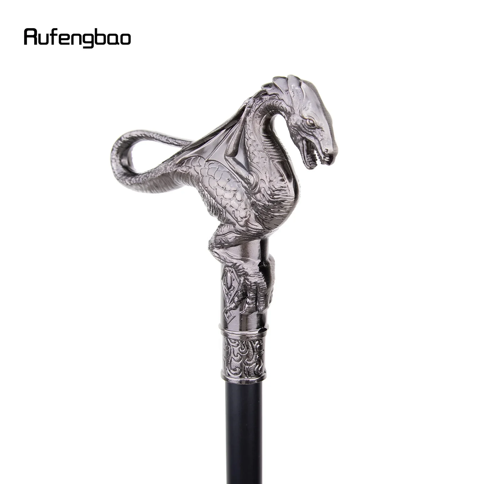 Dinossauro bengala para cavalheiros, Tiranossauro Rex, Bastão Decorativo, Elegante Cosplay Cane Knob Crochet, 93cm